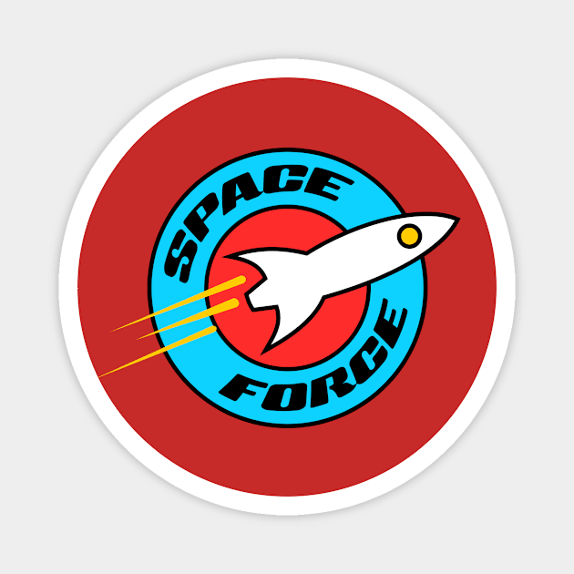 U.S. Space Force logo funny humorous spaceship Magnet by terrybain